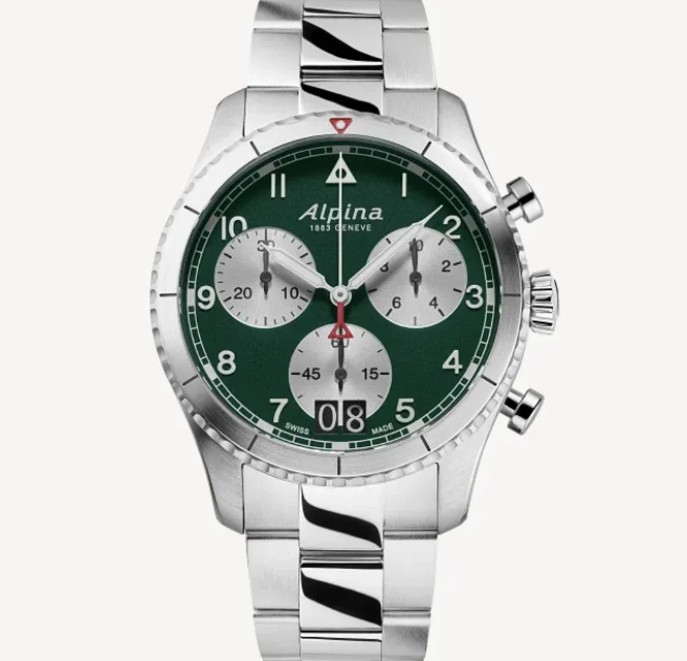 Alpina Startimer Pilot Chronograph AL-372WB4S26B Swiss Made Unworn Box